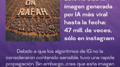 Una explicación sobre la viralidad de la imagen All eyes on Rafah, generada por IA y que pretendía reflejar el campo de Rafah.