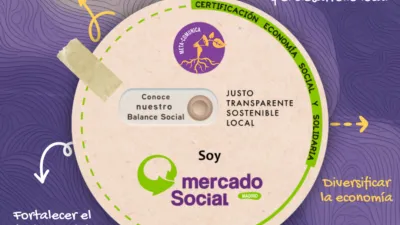 Infografía sobre el distintivo de calidad de la Economía Social y Solidaria de Madrid: los valores que promueve y el origen que tiene en el Balance Social