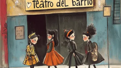 Ilustración de teatro del barrio